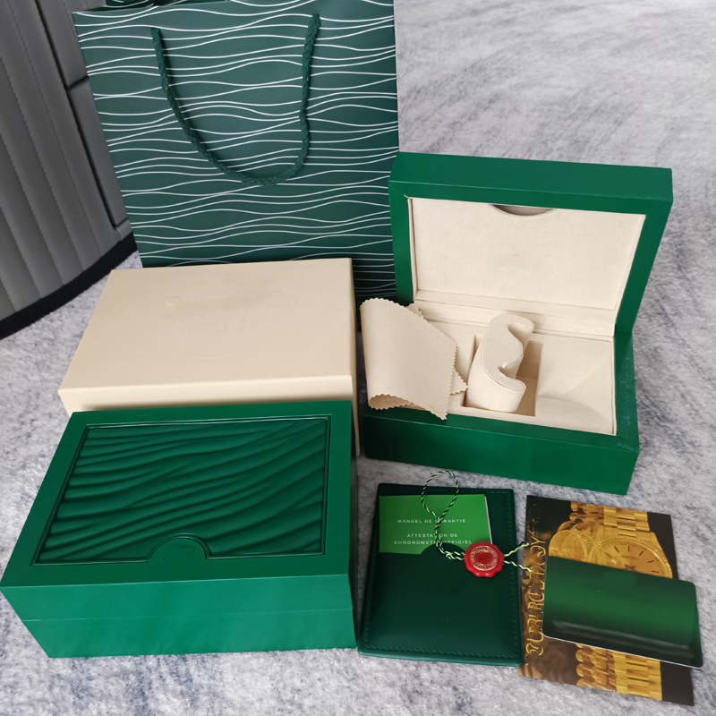 watch box Rectangular green watch box and wooden box watch with box case