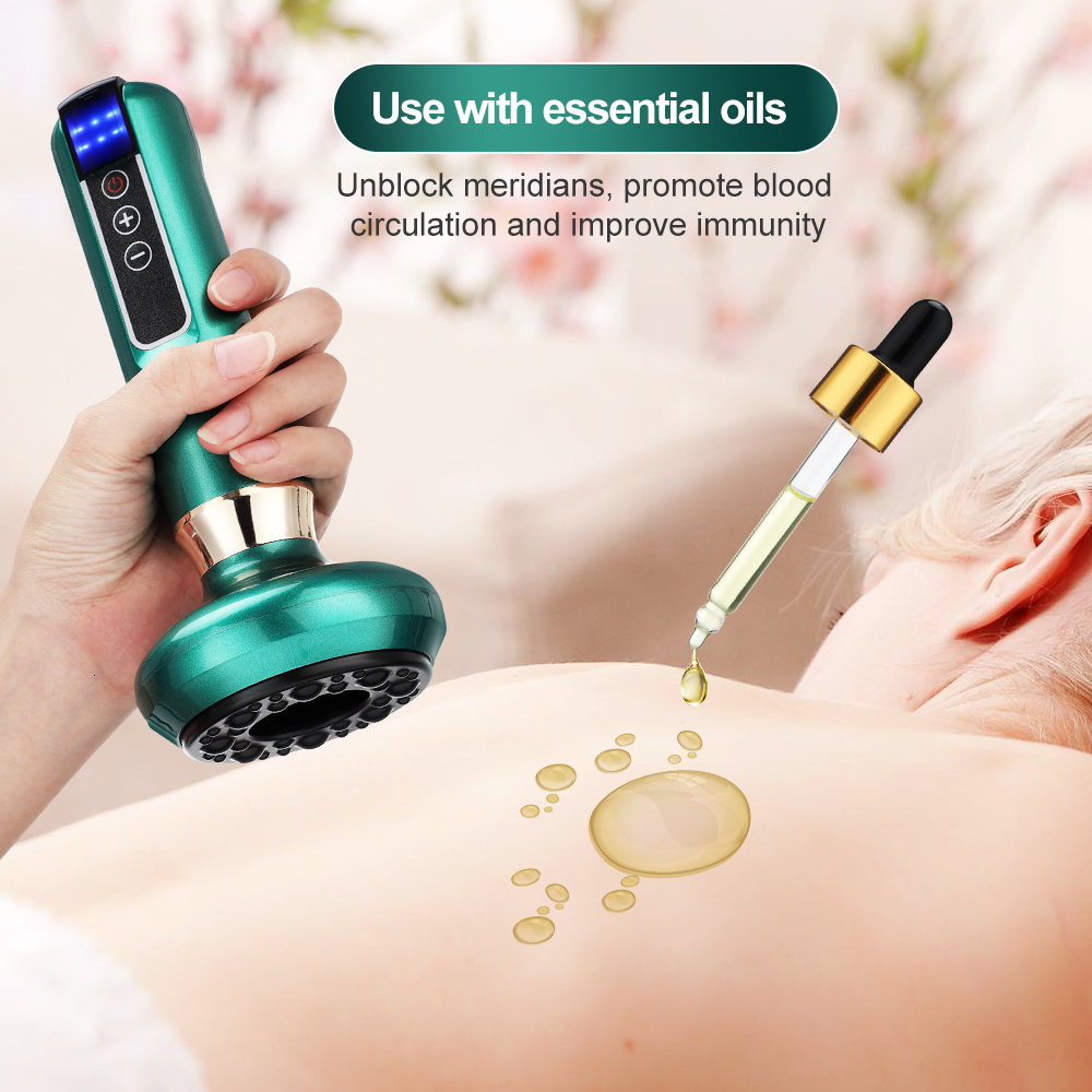 Back Massager JianYouCare Electric Vacuum skin Cupping Therapy Set Heating Suction cups Body blood Scraping guasha cup Beauty Health 230918