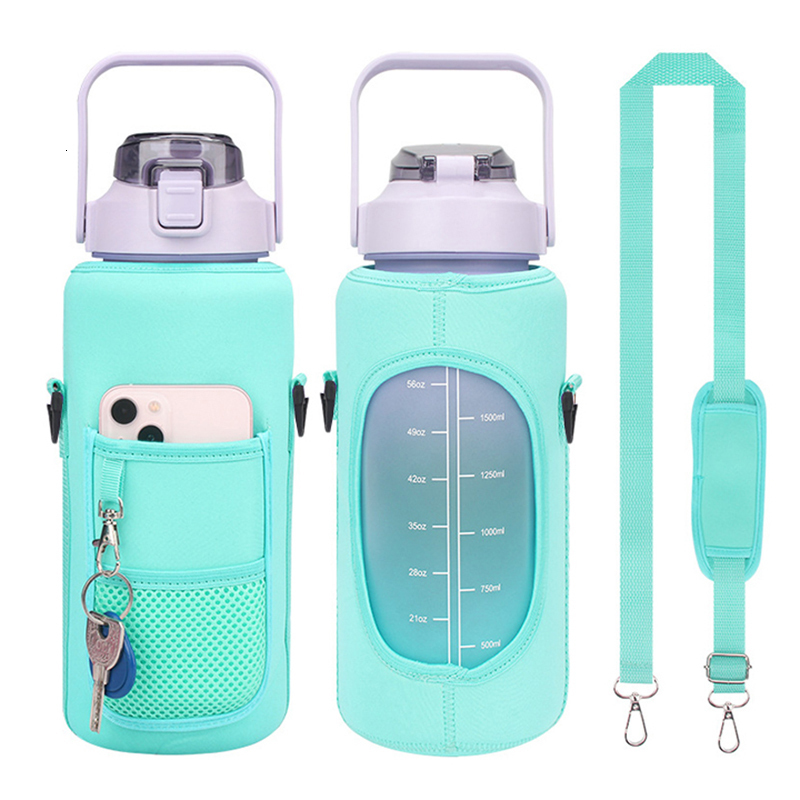 Other Drinkware Sport Water Bottle Cover Insulator Sleeve Bag Case Thermos Pouch Portable Vacuum Cup Set Camping Accessories to 2L Water Bottle 230918
