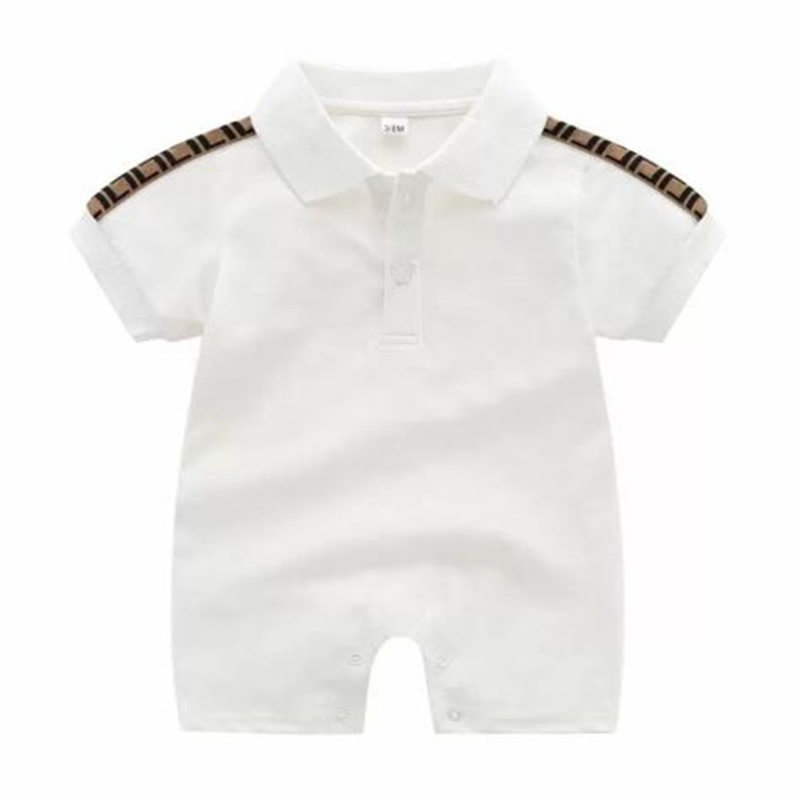 High quality newborn baby rompers 100% cotton short sleeve girls boys clothing letter printing infant jumpsuits toddler kids clothes 0-24 months