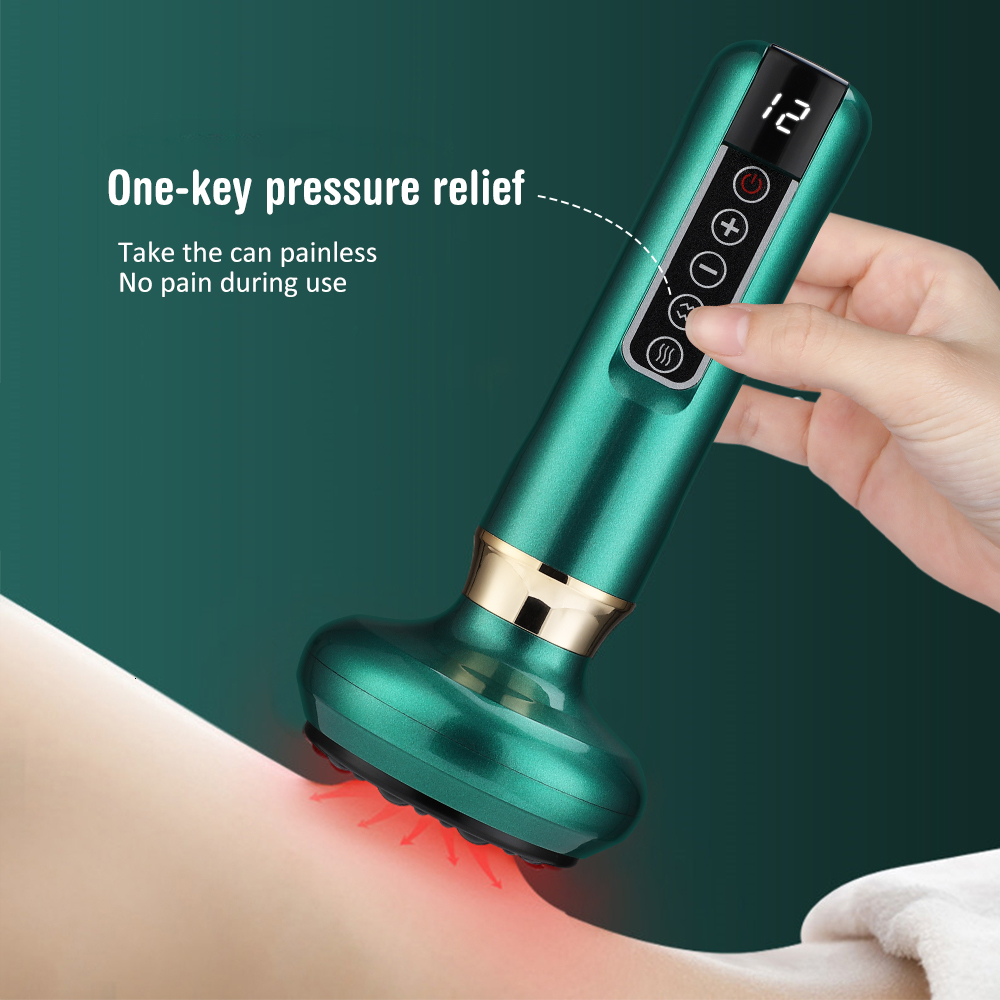 Back Massager JianYouCare Electric Vacuum skin Cupping Therapy Set Heating Suction cups Body blood Scraping guasha cup Beauty Health 230918