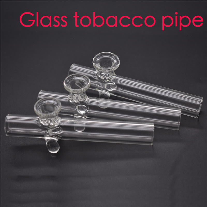 4Inch/10mm Small Clear cheap Glass Steamroller Pipes Hookah Thick heady MIni hand Spoon Tobacco Pipes for smoking dry herb