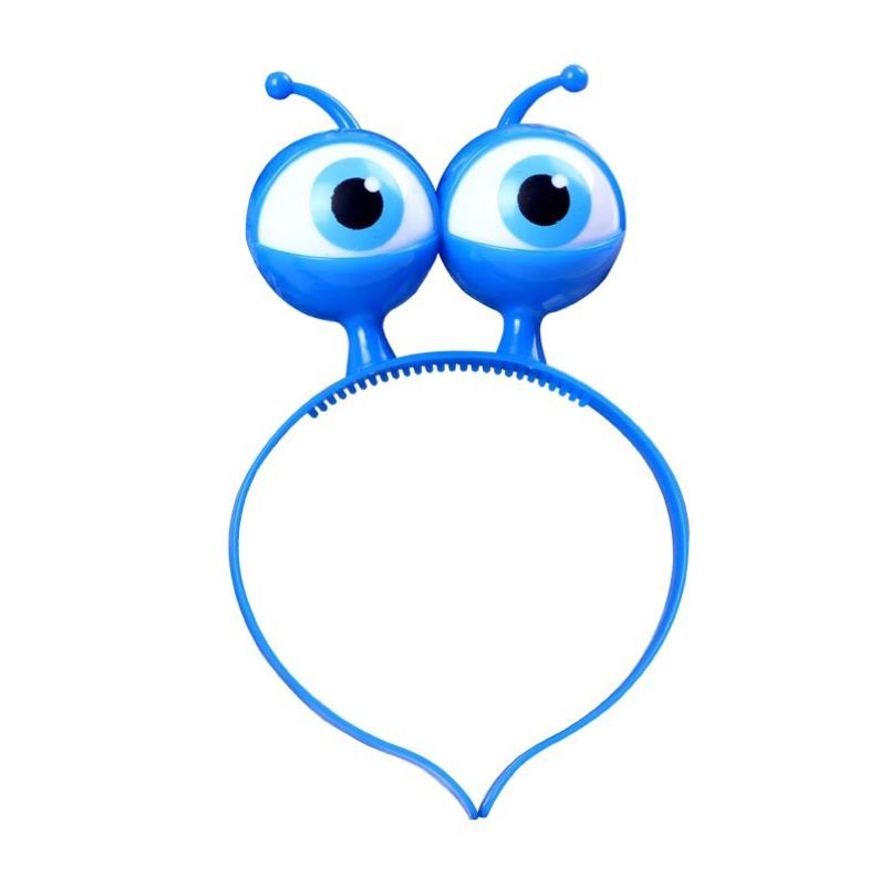 Funny Light Up Big Eyeball Headband Led Flashing Alien Antenna Headwear Martian Space Head Boppers Fashion Hair Accessories