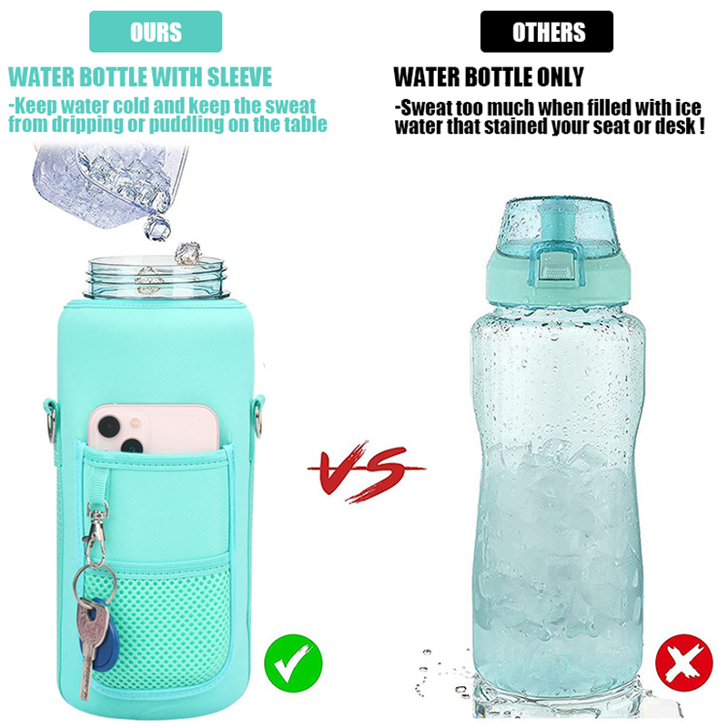 Other Drinkware Sport Water Bottle Cover Insulator Sleeve Bag Case Thermos Pouch Portable Vacuum Cup Set Camping Accessories to 2L Water Bottle 230918
