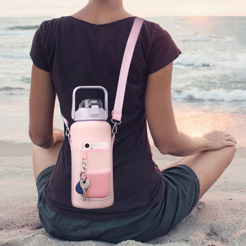 Other Drinkware Sport Water Bottle Cover Insulator Sleeve Bag Case Thermos Pouch Portable Vacuum Cup Set Camping Accessories to 2L Water Bottle 230918