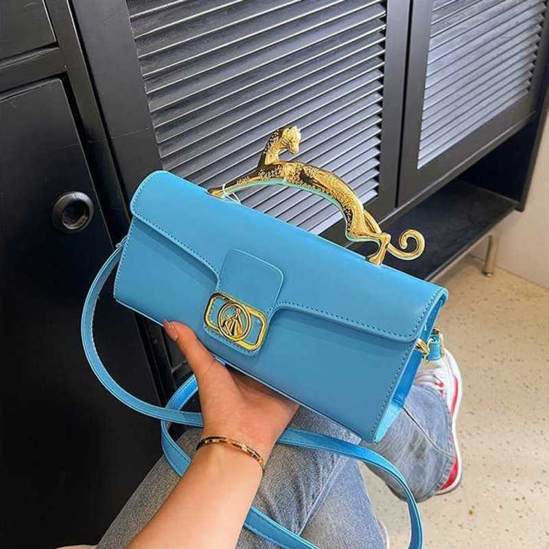 lanvi Bag Leopard handle women luxurys Handbag Candy Color Women's Shoulder Bags Small Versatile Designer Cross body Bag 230815