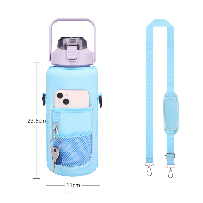 Other Drinkware Sport Water Bottle Cover Insulator Sleeve Bag Case Thermos Pouch Portable Vacuum Cup Set Camping Accessories to 2L Water Bottle 230918