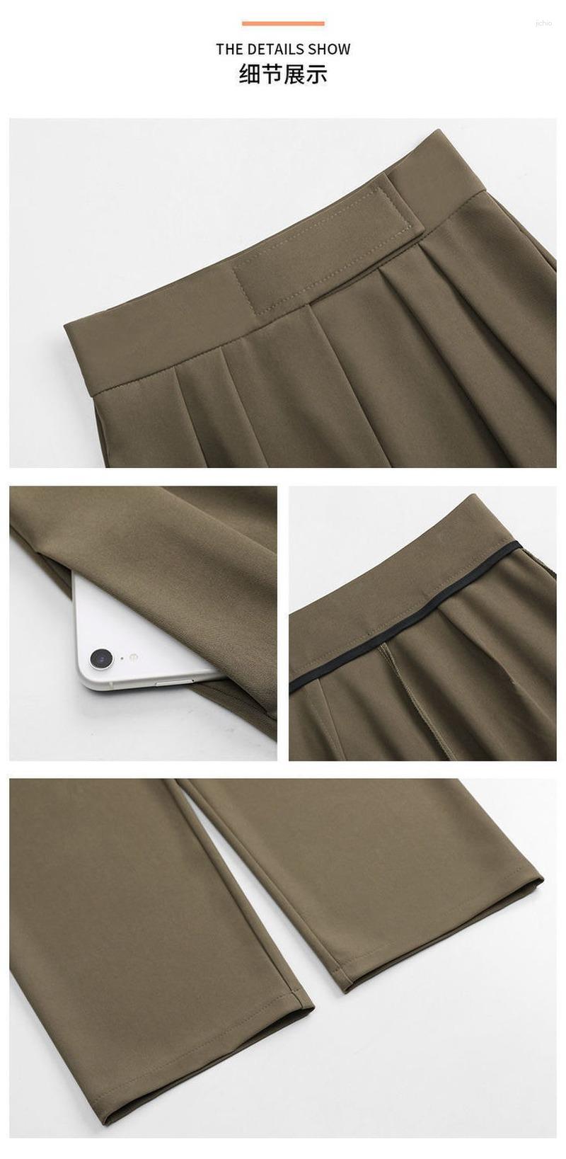 Womens Pants Woman Fluid Elegant Wide Leg Baggy High Waist Trousers Palazzo Harajuku Korean 2024 Female Clothing Office Wear Fashion