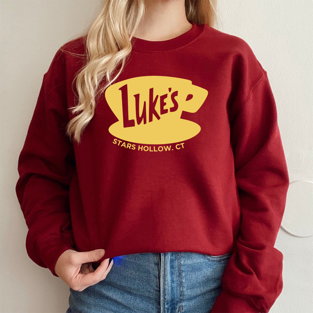 Women's Hoodies Sweatshirts Retro Gilmore Girl Sweatshirt Vintage Lukes Diner Hoodie Star Hollow Pullover Women TV Show Gilmore Girl Crewneck Sweatshirts 230918