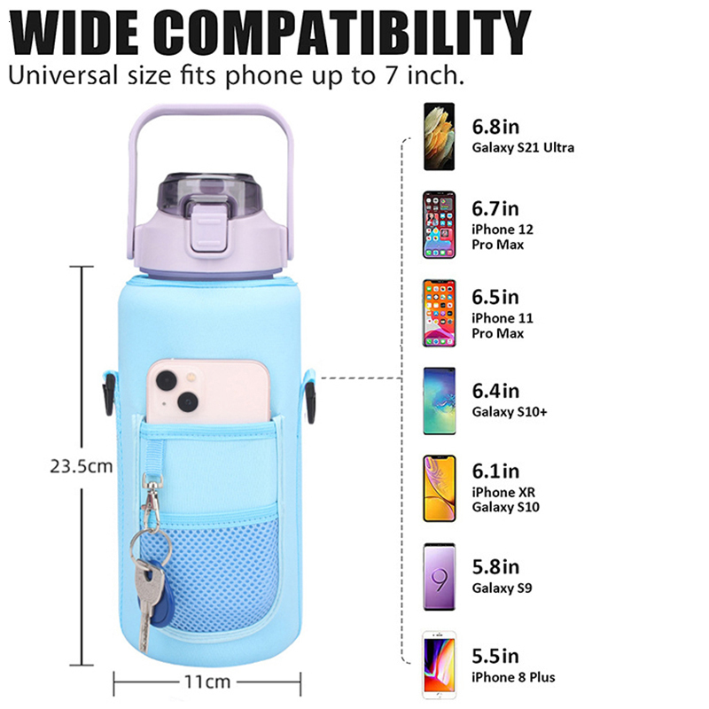 Other Drinkware Sport Water Bottle Cover Insulator Sleeve Bag Case Thermos Pouch Portable Vacuum Cup Set Camping Accessories to 2L Water Bottle 230918