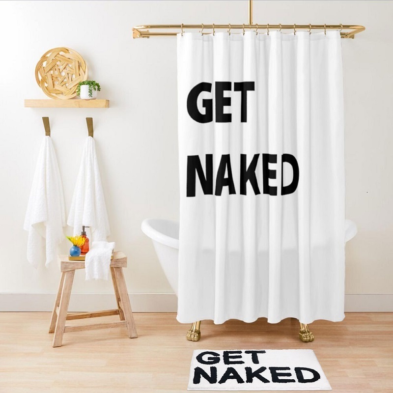 Bath Mats Inyahome Get Naked Bath Mat Bathroom Rugs for Bathtub Mat Cute Bath Rugs for Apartment Decor Tufted Gray and White Shower Mat 230918
