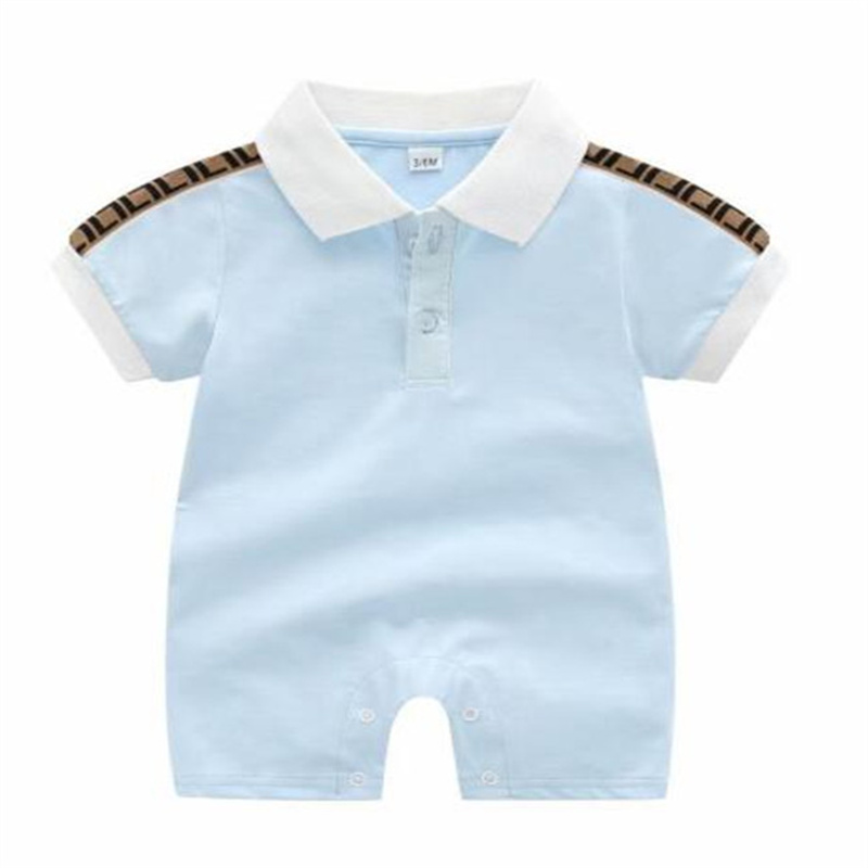 High quality newborn baby rompers 100% cotton short sleeve girls boys clothing letter printing infant jumpsuits toddler kids clothes 0-24 months