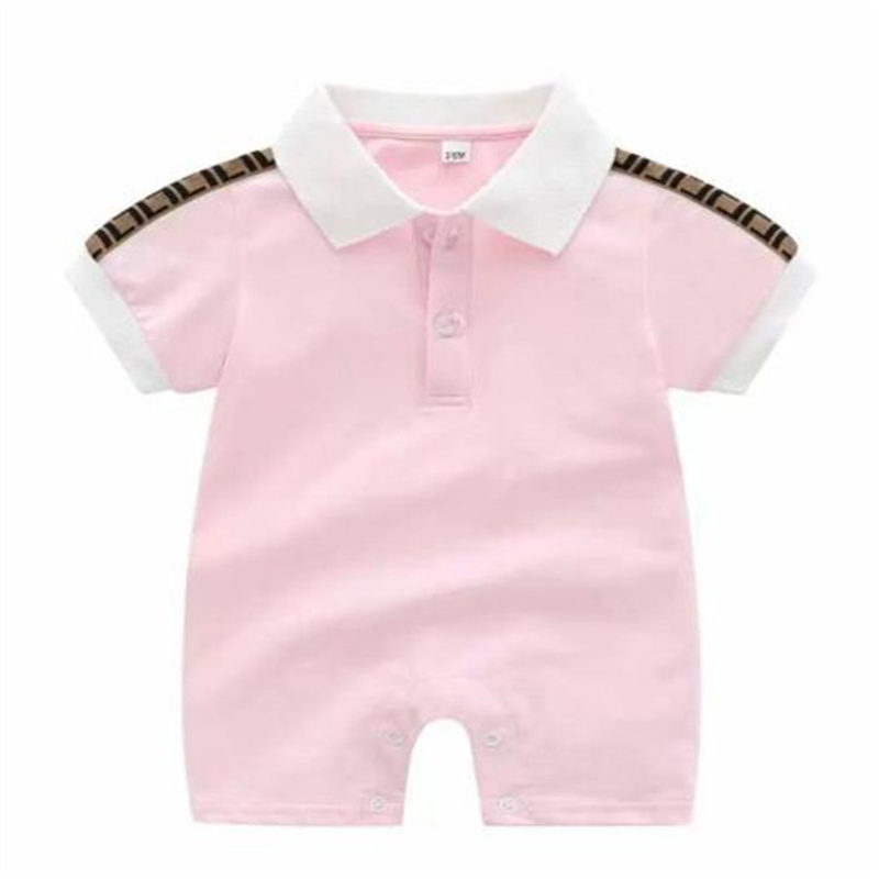 High quality newborn baby rompers 100% cotton short sleeve girls boys clothing letter printing infant jumpsuits toddler kids clothes 0-24 months