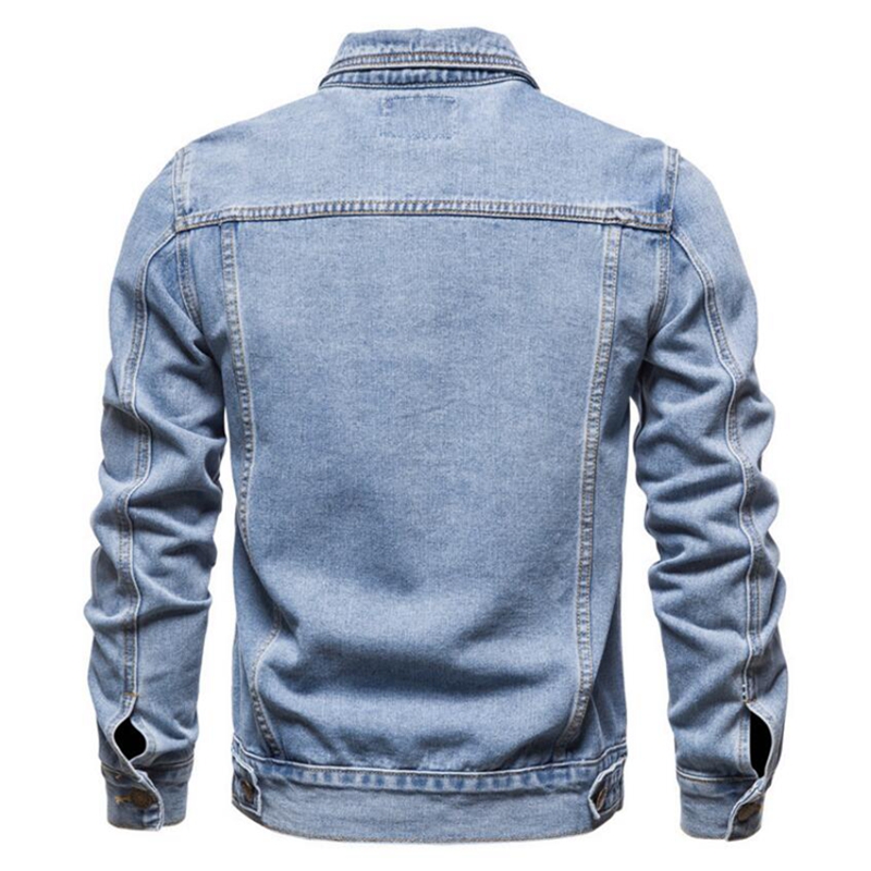 Mens Designer Sport Coats Stylish Denim Jacket Autumn Windbreaker Casual Blue Bomber Coat Fashion Jeans Outerwear Size 5XL L251013