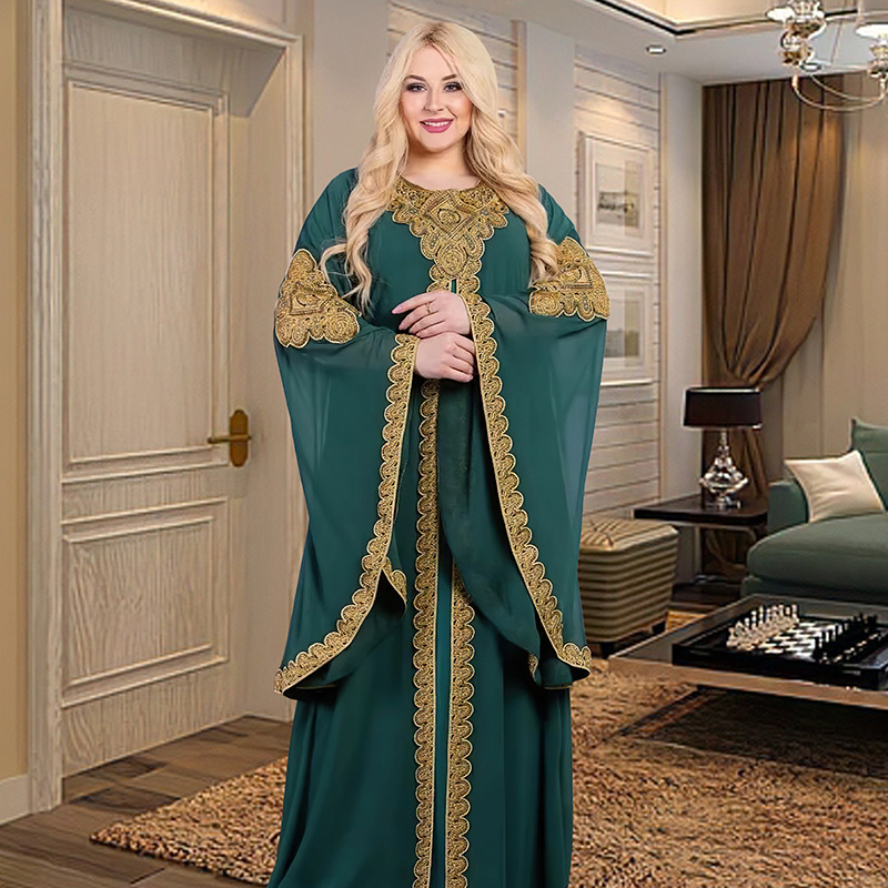 Ethnic Clothing Middle East Printed Robe African Women Traditional Muslim Burqa Chiffon Streetwear Dashiki Boubou Dress