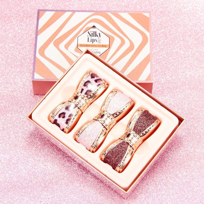 Case Lipstick Colorful With Three 1 Bows Lipstick Set Make Up 230919