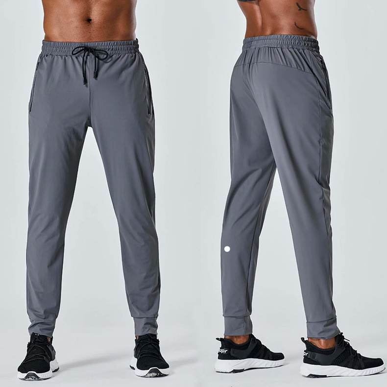 Mens Pants Yoga Outfit Men Running Sport Trousers Adult Sportswear Gym Exercise Fitness Wear Elastic Drawstring Breathable Trainer Clothes