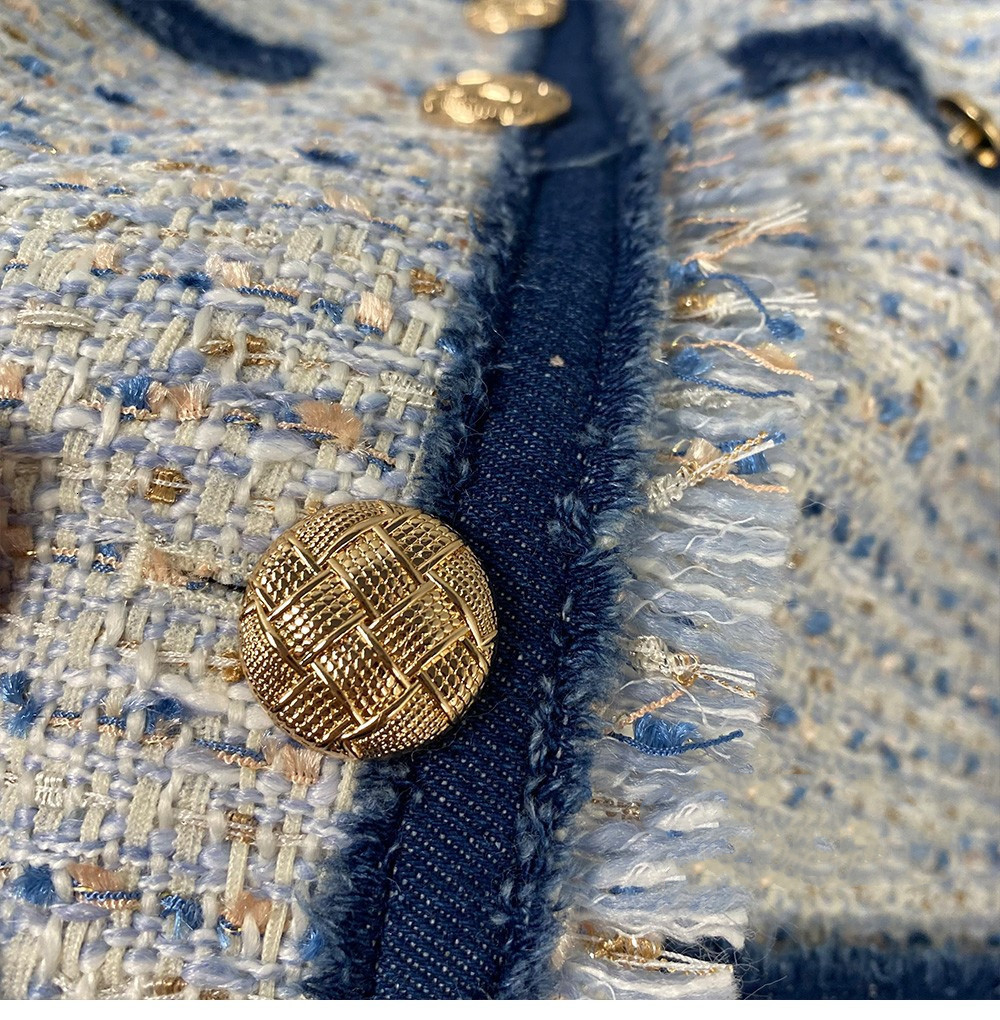 Women's Wool Blends Fragrant Tweed Jacket Women Autumn Winter Loose Fashionable Round Neck Coats 230918