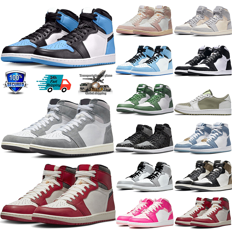 1s men basketball shoes 1 Toe University Blue toe Lucky Green black white Fierce Pink Hyper Royal womens mens trainers sports sneakers size 5.5-13