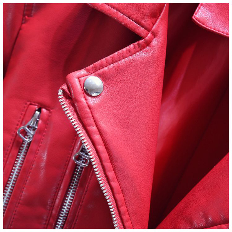 Jackets Leather Jacket Slim Versatile Zipper Short Washable Spring And Autumn Women's Clothing 230919