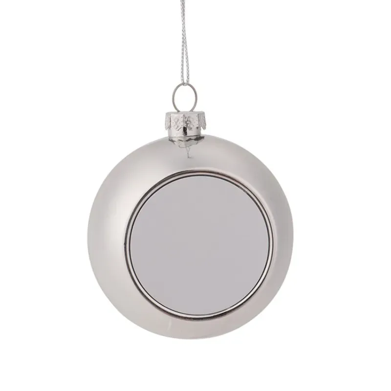 Christmas Decorations Plastic Ball Hanging Ornament 6cm 8cm Sublimation Blank Christmas Tree Pendant Oranment Holiday Wedding Party Decoration 919
