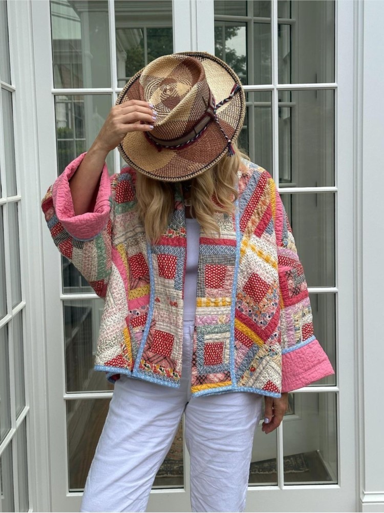 Women's Jackets Pink Vintage Print Patchwork Cotton Coats For Woman Casual Loose Long Sleeve Short Jackets Autumn Female High Street Outerwear 23