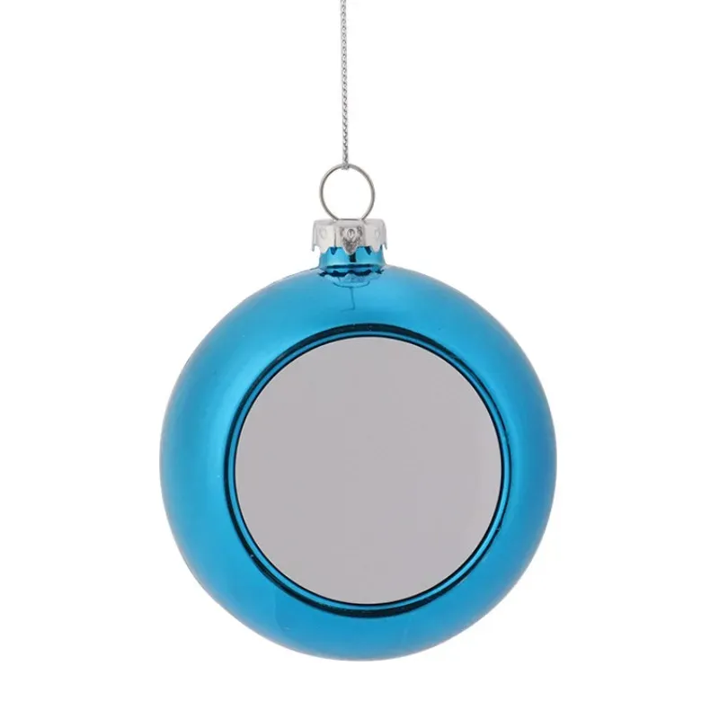 Christmas Decorations Plastic Ball Hanging Ornament 6cm 8cm Sublimation Blank Christmas Tree Pendant Oranment Holiday Wedding Party Decoration 919