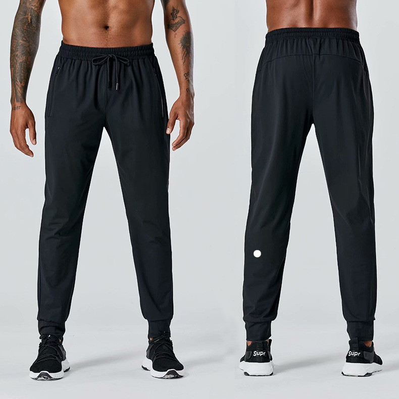 Mens Pants Yoga Outfit Men Running Sport Trousers Adult Sportswear Gym Exercise Fitness Wear Elastic Drawstring Breathable Trainer Clothes