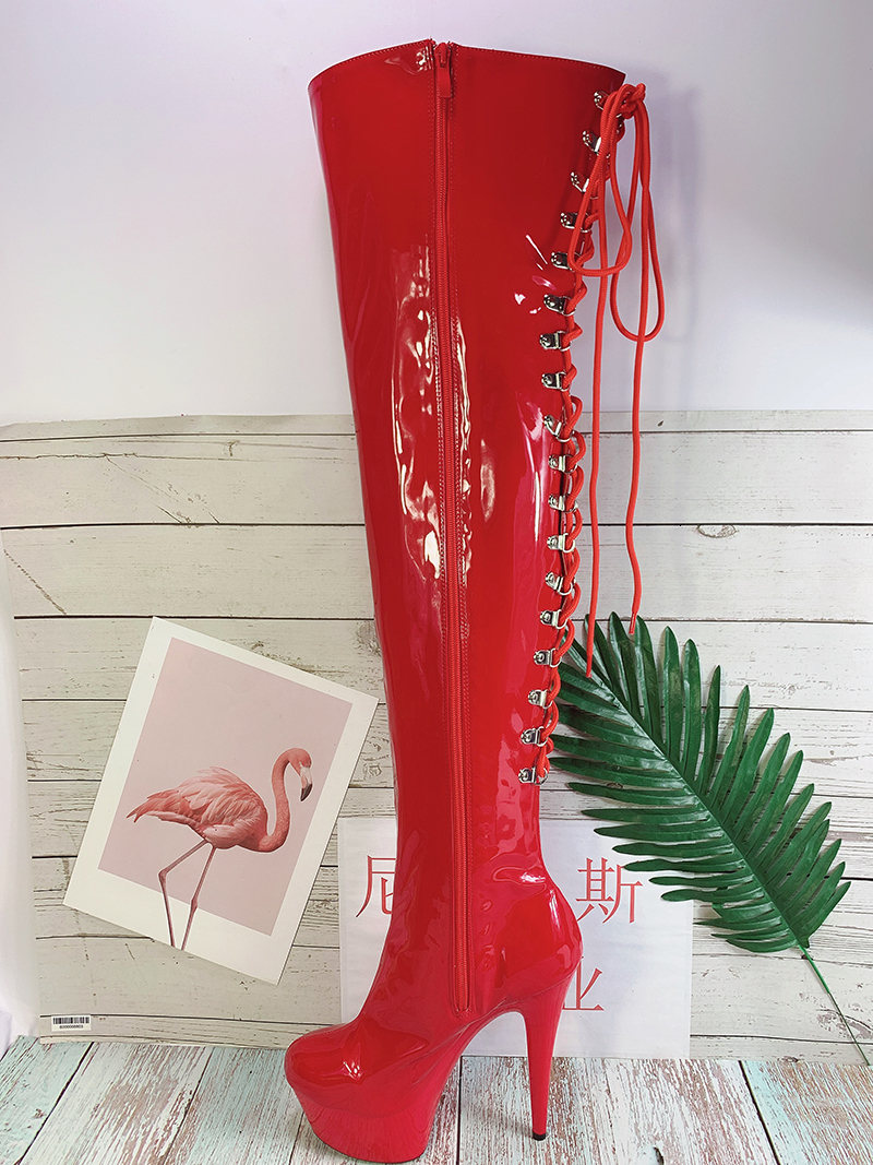 Boots LAIJIANJINXIA Night Club Party Queen Over The Knee High Heel Sexy Plus Size Thin Shoes A034 230915