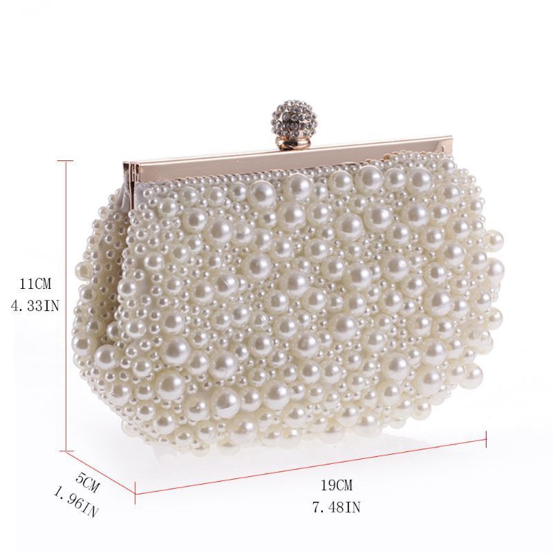 Evening Bag Beads Clutch Shoulder Bridal Party Prom Wedding Lady Crossbody Handbag Purse 230919