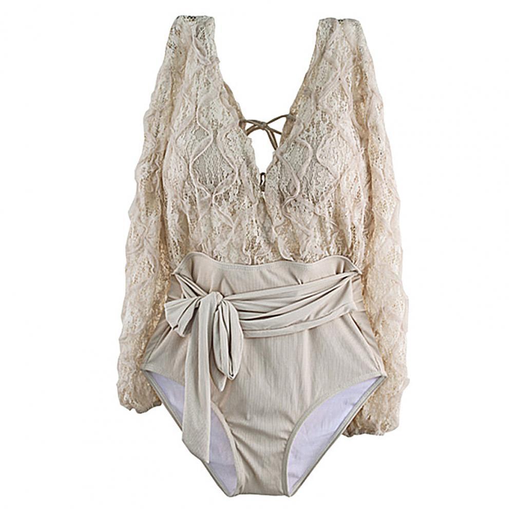 Womens Jumpsuits Rompers Sexy Lace Monokini women Long Sleeve bodysuit Bikini Swimsuit for Women Beach Jumpsuit Swimming Suit Female Bodysuits 230915