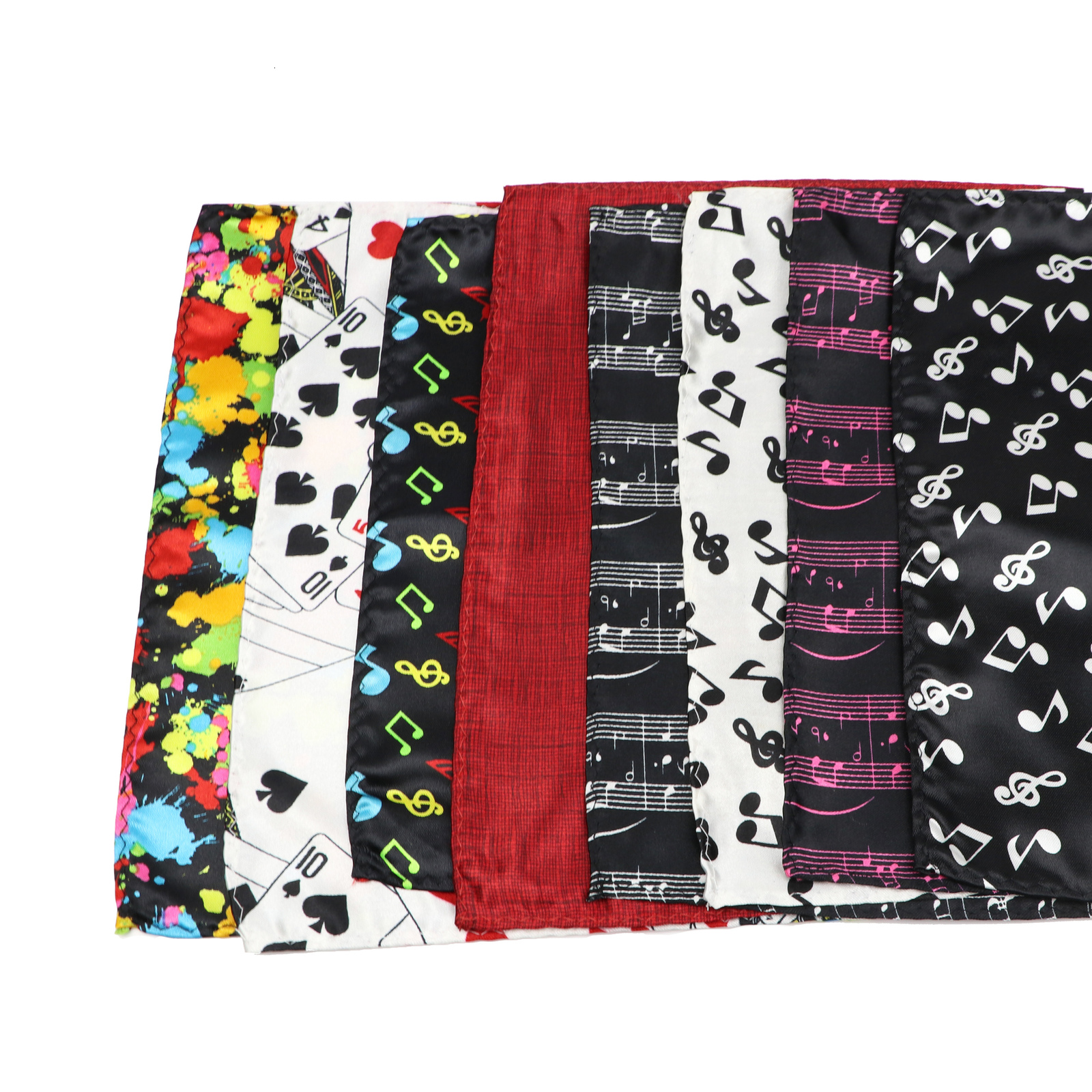 Handkerchiefs Musical Pocket Square Piano Stave Guitar Plaid Handkerchief Polyester Hankie Casual Party Cute Gift Tuxedo Bowtie Accessories 230919