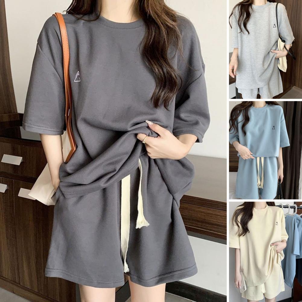 Women's Tracksuits Casual Summer Top and Shorts Set for Women Tracksuit Two-piece Suit Female Sports Short Sleeve Print Letter Classic Women'