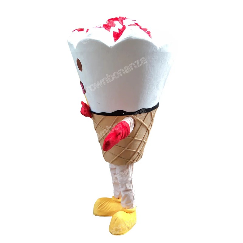 Performance Lovely Ice Cream Mascot Costumes Halloween Cartoon Character Outfit Suit Xmas Outdoor Party Outfit Men Women Promotional Advertising Cloth