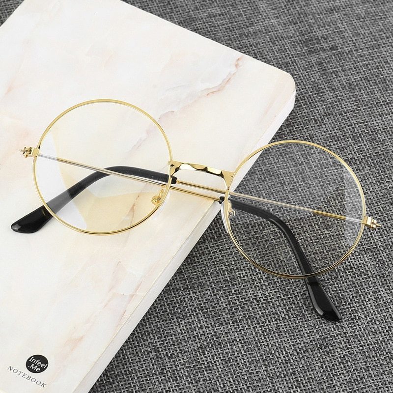 Sunglasses Frames Men And Women Retro Round Blue Light Computer Mirror Reading Playing Games Eye Protection Decorative Glasses 230919