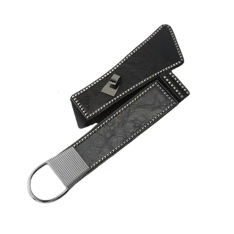 Belts European and American rivet waistband women s decoration fashionable versatile personalized elastic waist closure wide p 230919
