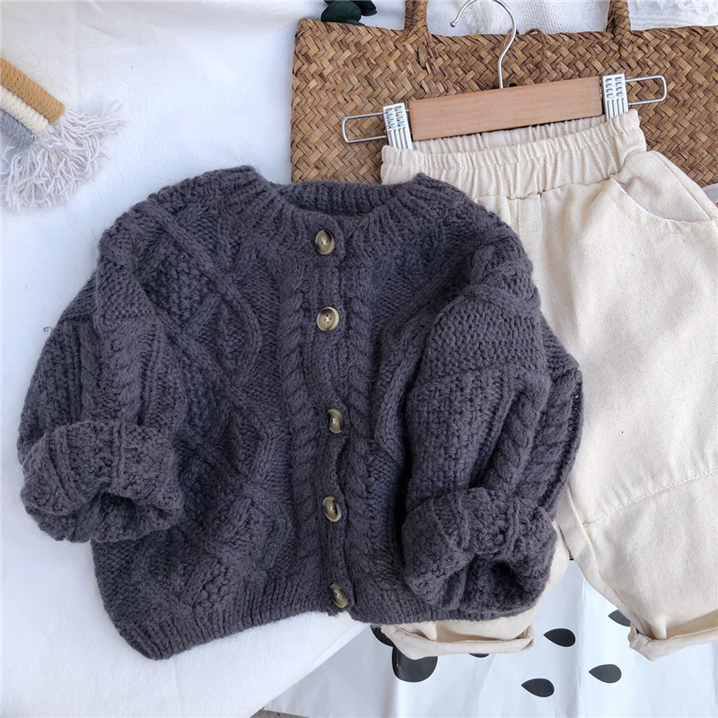 Cardigan Boys And Girls Spring And Autumn Sweater Baby Kids Knit Cardigan Sweater Clothes Korean StyleTwist Shape Girls Clothing 230919