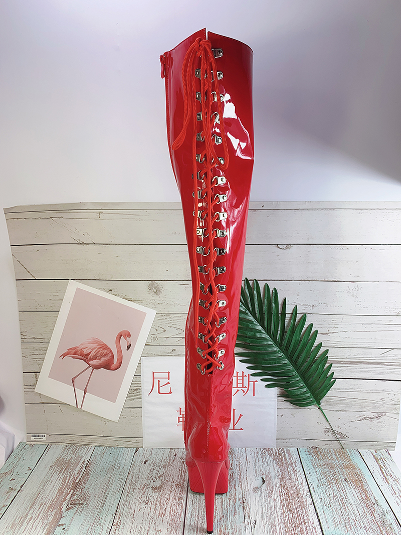 Boots LAIJIANJINXIA Night Club Party Queen Over The Knee High Heel Sexy Plus Size Thin Shoes A034 230915