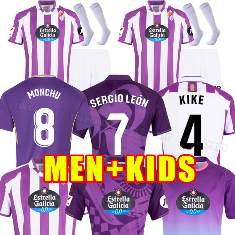 2023 2024 Real Valladolid soccer jerseys man kids kit set SERGI GUARDIOLA WEISSMAN football jerseys R.ALCARAZ OSCAR PLANO uniform camiseta de Vallado 23-24 full set