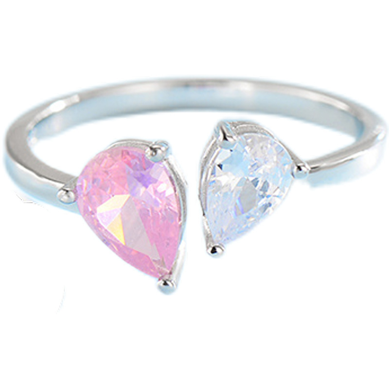 S925 Silver Companion Ring Women simple love opening adjustment fashion high-grade ring
