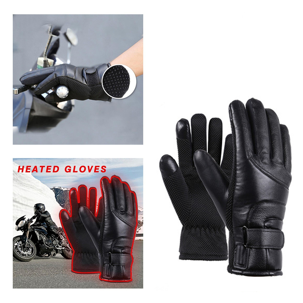 Ski Gloves CyclingElectric Heated Rechargeable USB Hand Warmer Heating Winter Motorcycle Thermal Touch Screen Bike Waterproof 230918