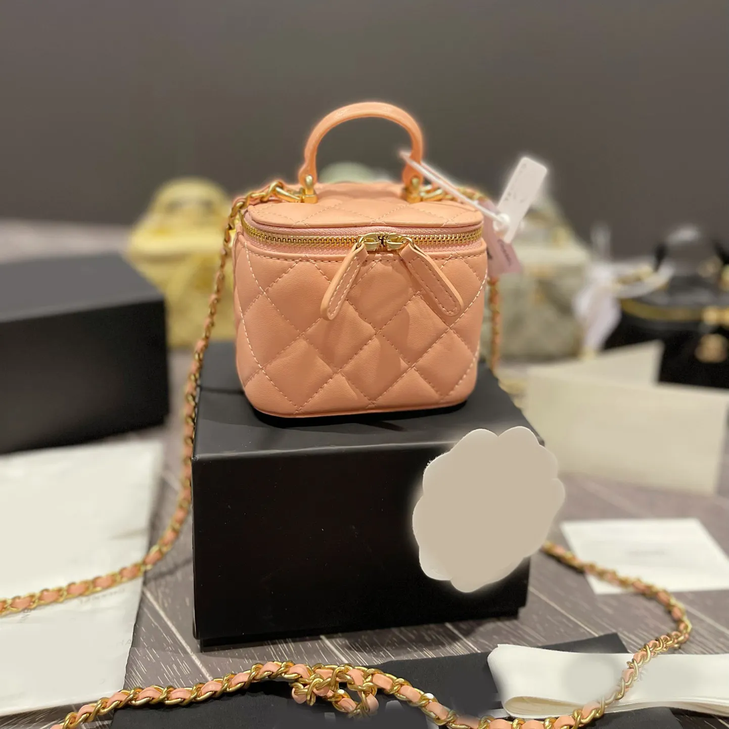 10A quality High Luxurys Designers Shoulder Bags C Handbags Fashion womens cross body mini lipstick box bag Clutch Totes ladies Purses Wallet crossbody Handbag