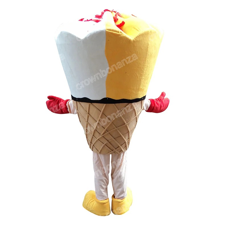 Performance Lovely Ice Cream Mascot Costumes Halloween Cartoon Character Outfit Suit Xmas Outdoor Party Outfit Men Women Promotional Advertising Cloth