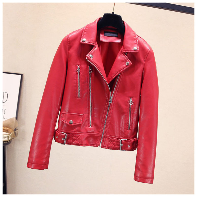 Jackets Leather Jacket Slim Versatile Zipper Short Washable Spring And Autumn Women's Clothing 230919