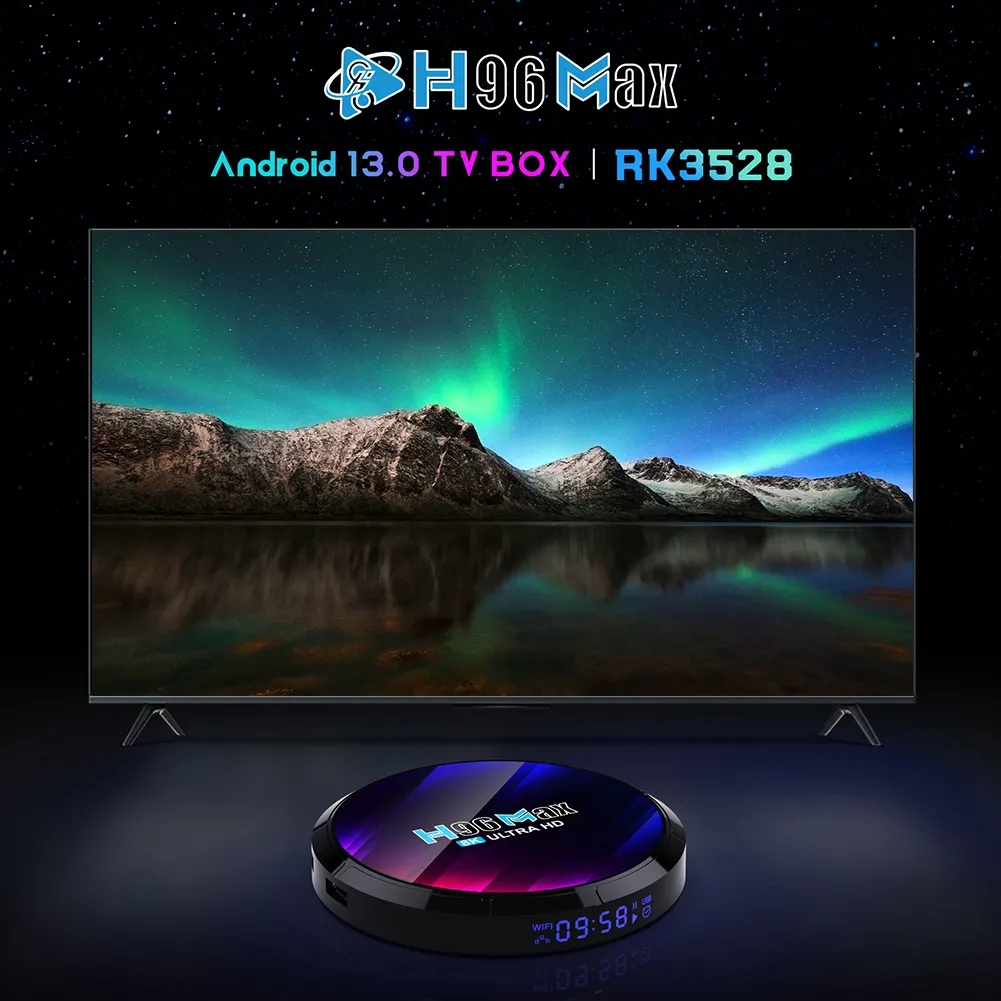 2023 Android 13 TV BOX H96 MAX RK3528 Dual Wifi 2.4G 5G 8K HDR Media Player AV1 Wifi6 3D BT5.0 4GB64GB Smart Set Top Box H96max
