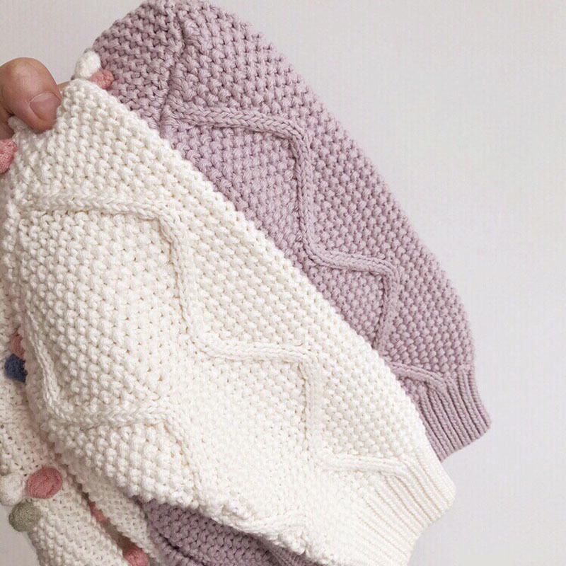 Cardigan Autumn and winter single-breasted sweater solid color Girls cardigan Korean version round neck purple sweater 230919