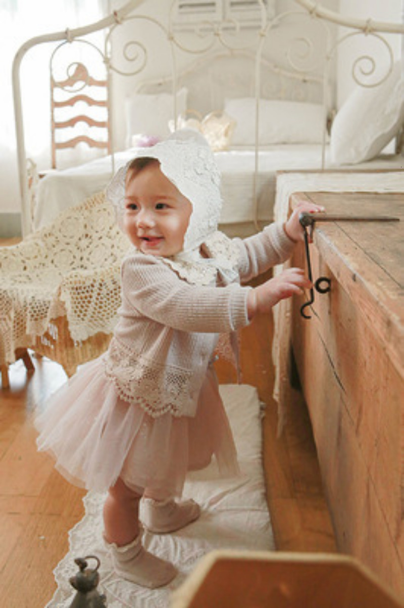 Cardigan Baby Cute Lace Top Girls Infant Air-conditioned Shirt Casual Sunscreen Cardigan Jacket All-match Cardigan 0-5years Clothes 230919