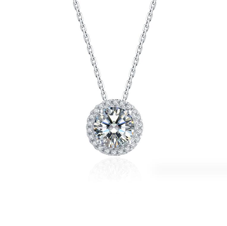 Choucong Brand Handmade Wedding Jewelry Sets Real 100% 925 Sterling Silver Round Cut White Moissanite Zircon CZ Diamond Stud Earring Necklace Ring For