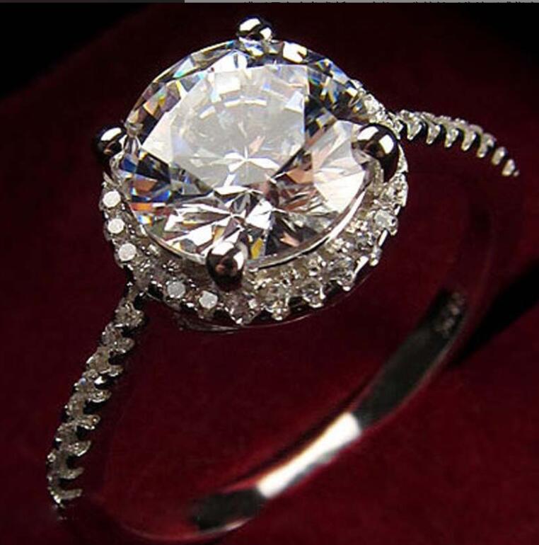 Choucong Brand Handmade Wedding Jewelry Sets Real 100% 925 Sterling Silver Round Cut White Moissanite Zircon CZ Diamond Stud Earring Necklace Ring For