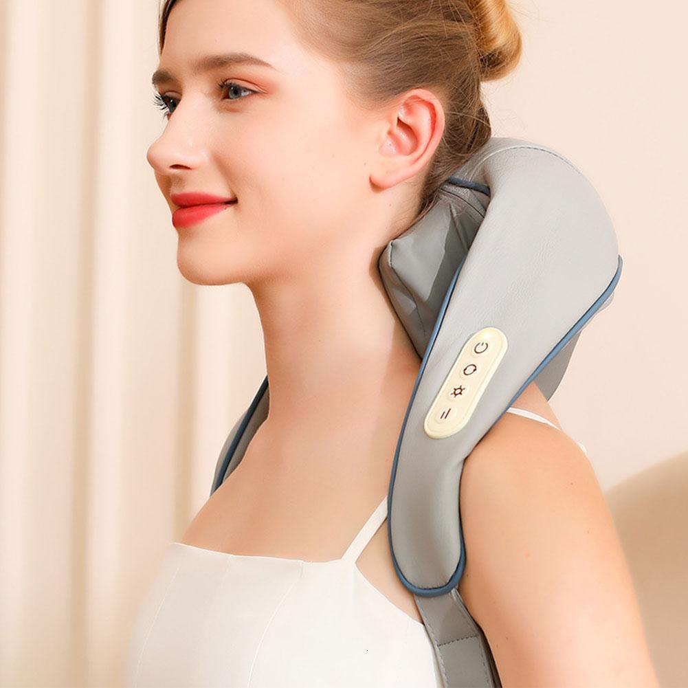 Massaging Neck Pillowws 25W Back Neck Shoulder Massager Rechargeable Infrared Heated Vibrate Kneading Home Massage Shawl Health Care 230918